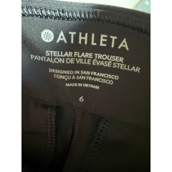 $148 Athleta Stellar Flare Trouser - Size 6 - Black - Picture 10 of 11